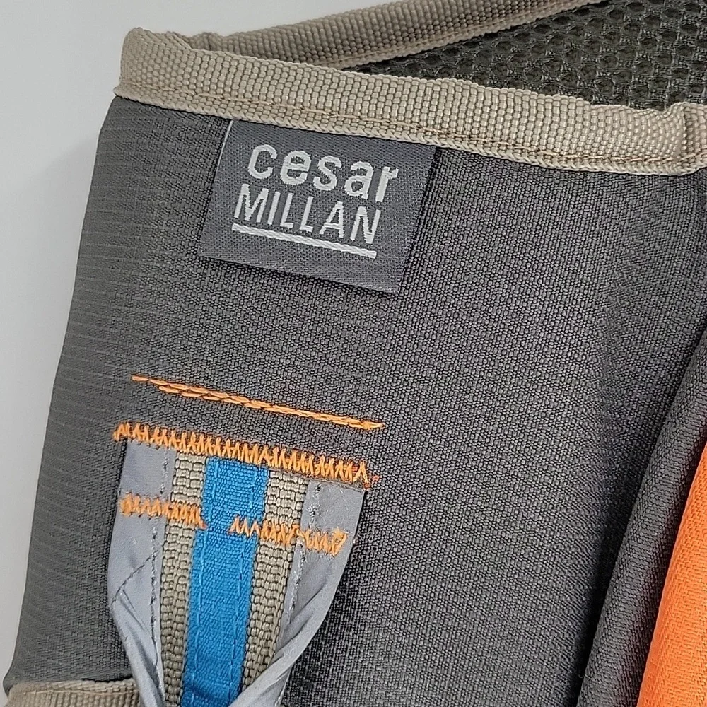 Cesar Millan Blue and Orange Dog Backpack Large NWOT